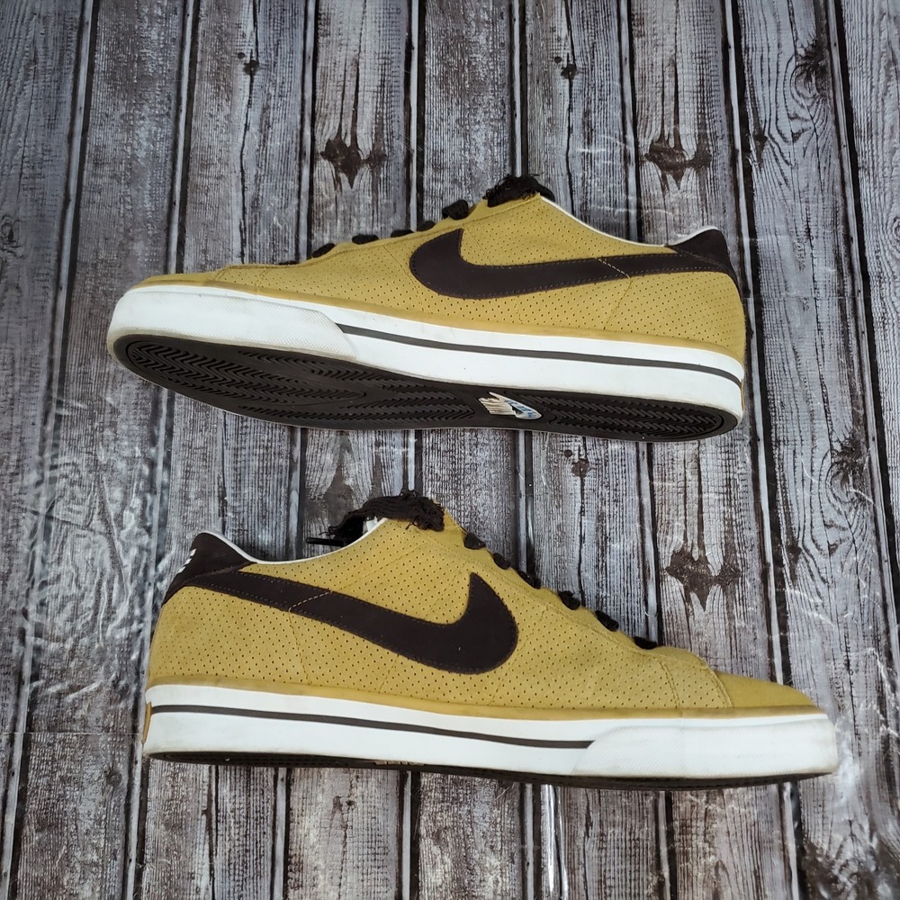 Nike Men's SB Blazer Low BRS Mustard Brown Suede Sneakers 2008 Size 14 - Picture 2 of 8